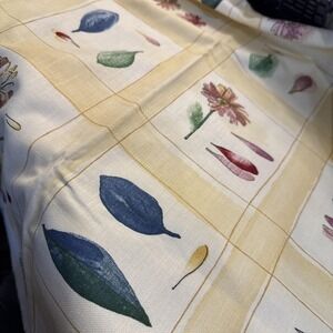 VTG Croscill Botanical 80s Home Decor Fabric Avenue Designs 3+ Yds NOS Yellow